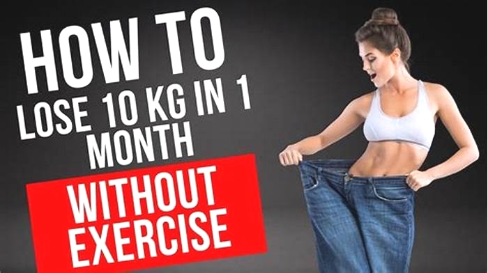 How to lose 10kg in 1 month without exercise?